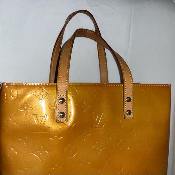 Louis Vuitton Monogram Vernis Reade MM Orange Tote — 100% Guaranteed Authentic - Picture 10 of 14